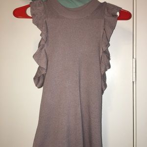 Soft purple ruffle tank top